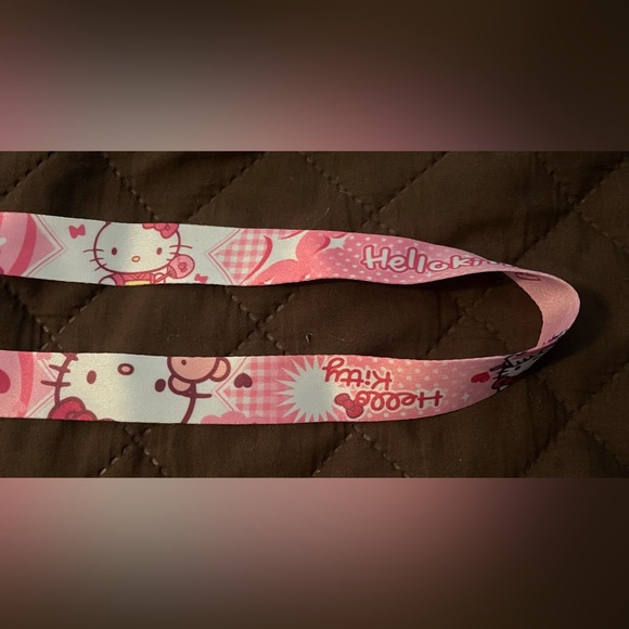 Hello Kitty PINK Lanyard Keychain Neck Strap Japanese Anime - Picture 2 of 4